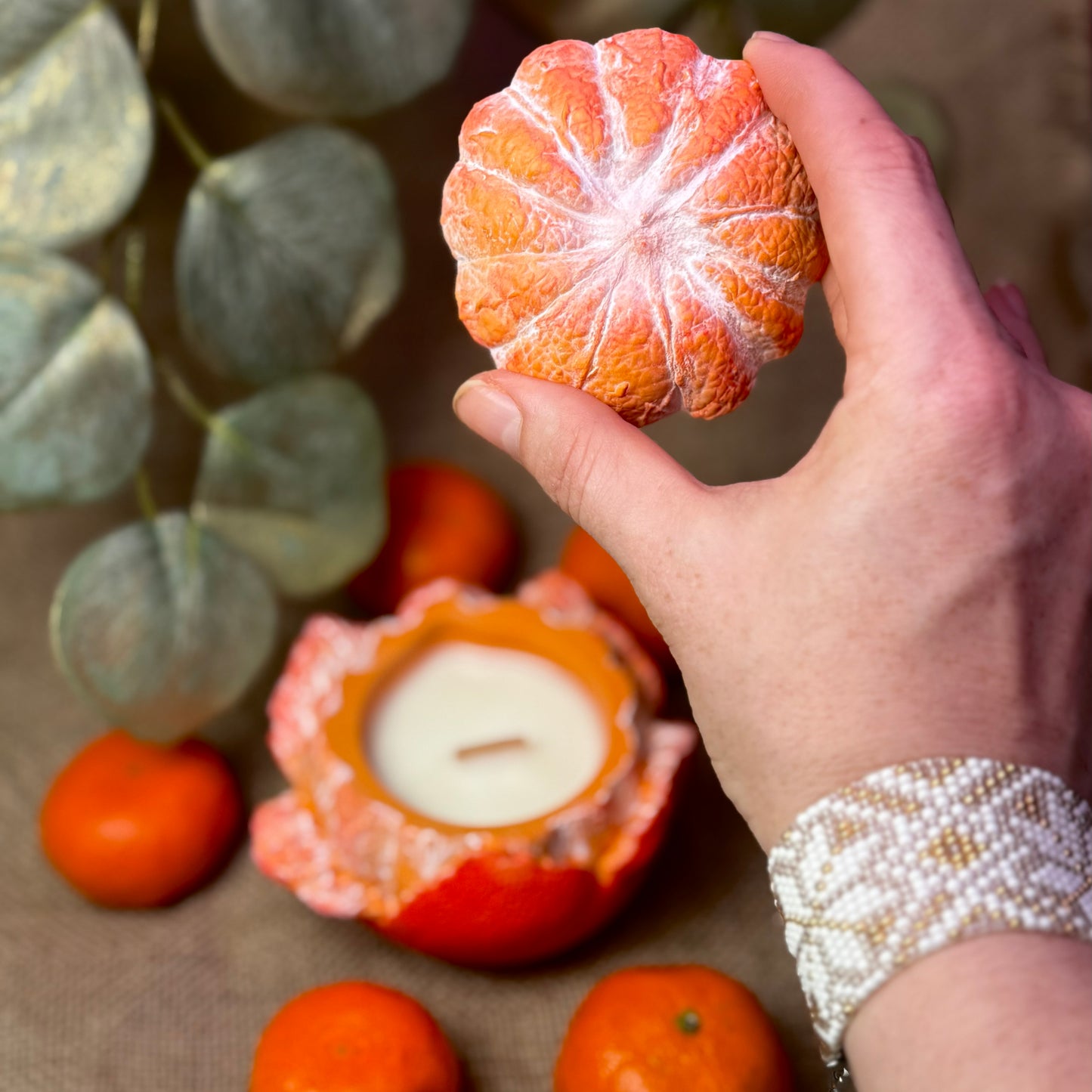 Refillable Hand-poured Soy Wax Candle "Mandarin Orange"