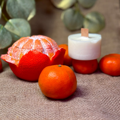 Refillable Hand-poured Soy Wax Candle "Mandarin Orange"
