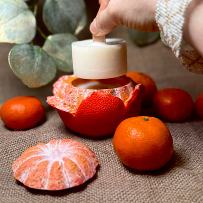 Refillable Hand-poured Soy Wax Candle "Mandarin Orange"