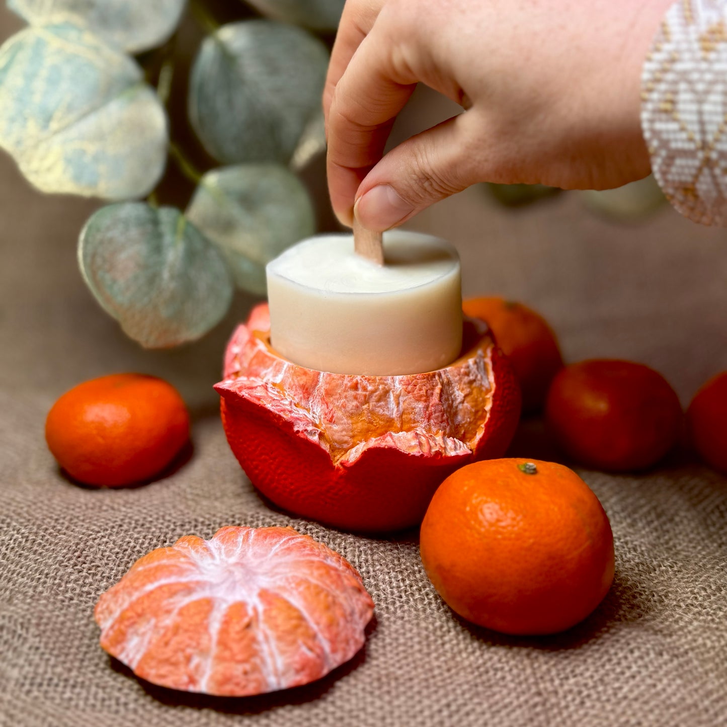 Refillable Hand-poured Soy Wax Candle "Mandarin Orange"