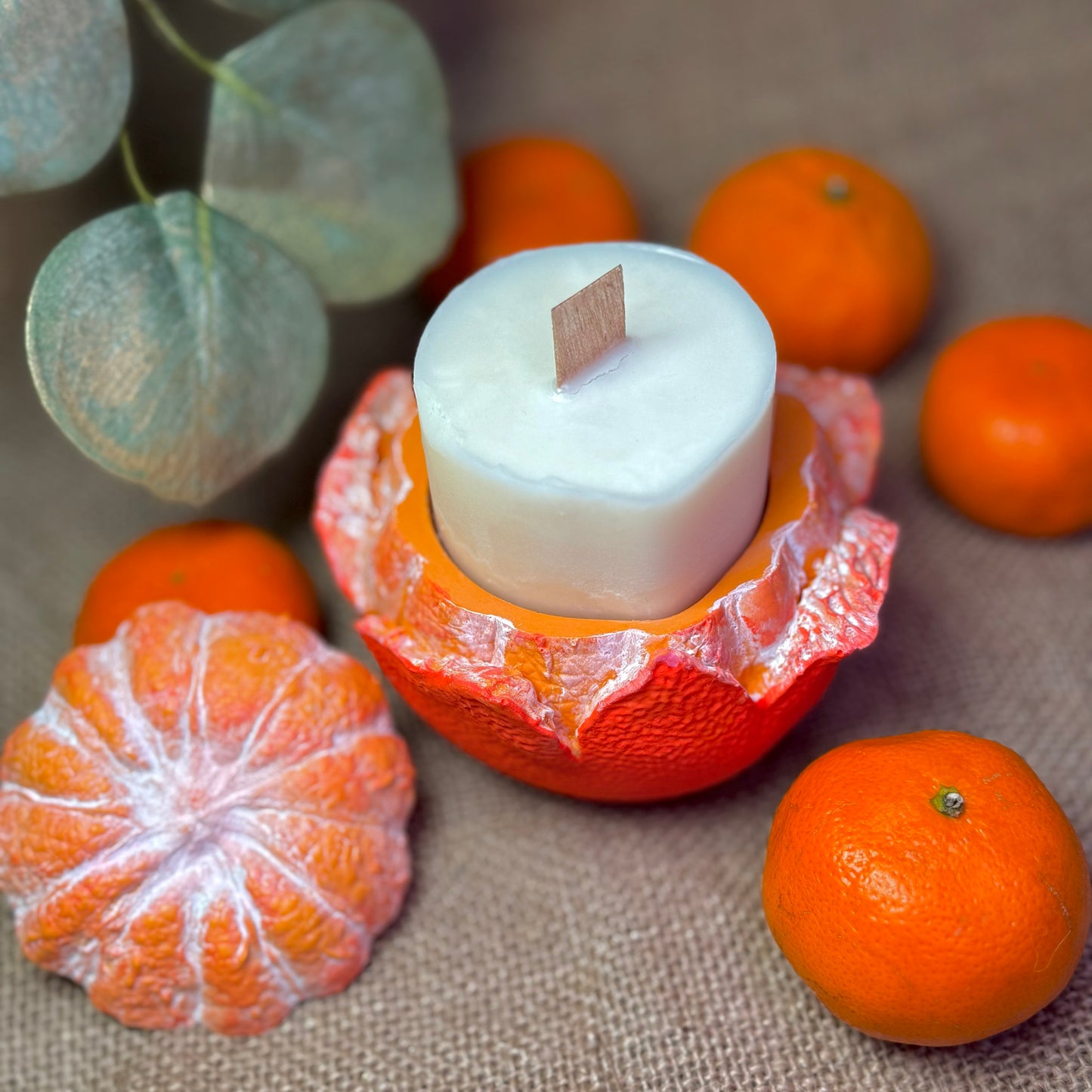 Refillable Hand-poured Soy Wax Candle "Mandarin Orange"