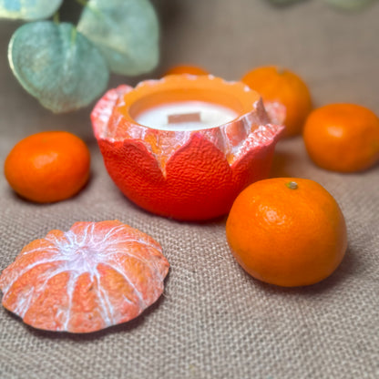 Refillable Hand-poured Soy Wax Candle "Mandarin Orange"