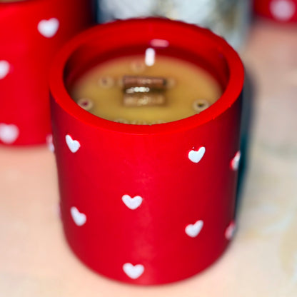 Hand-poured Soy Wax Candle with Hidden Message "I Love You"
