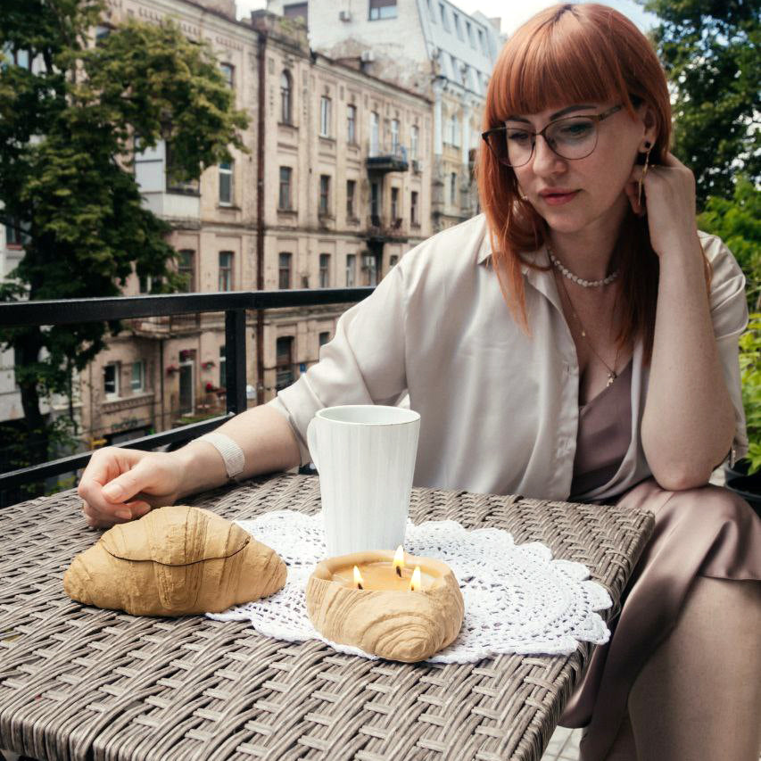 Soy Wax Candle "Сroissant"