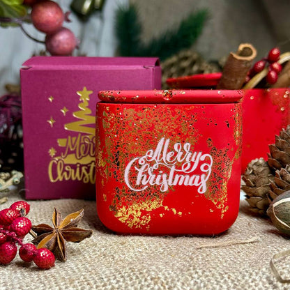 Handmade Soy Wax Candle with Christmas Box