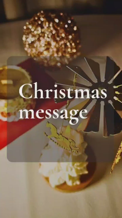 Hand-poured Soy Wax Candle with Hidden "Merry Christmas" Message