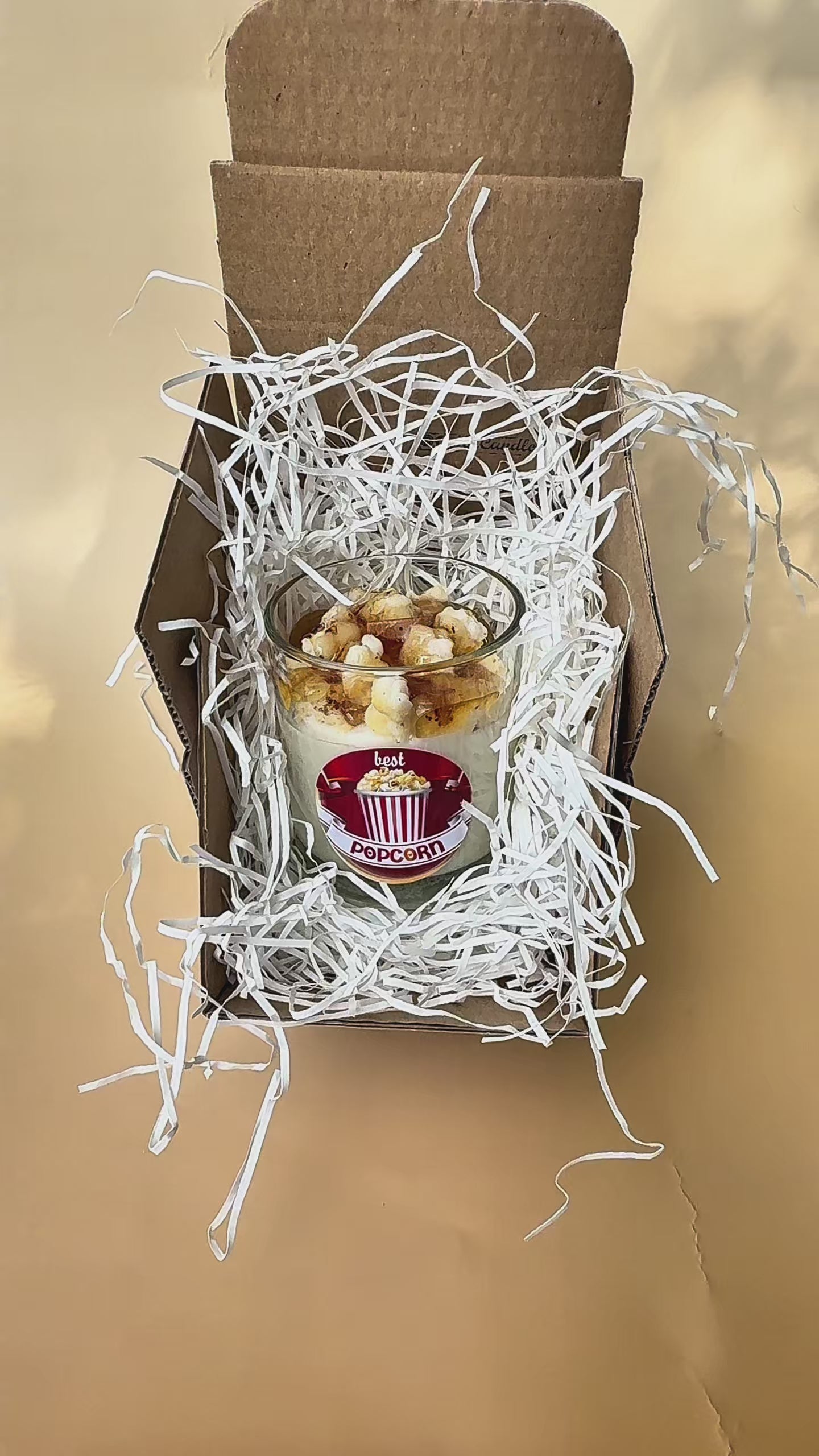 Load video: Popcorn Scented Soy Wax Candle