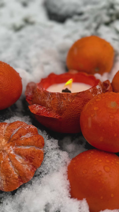 Refillable Hand-poured Soy Wax Candle "Mandarin Orange"